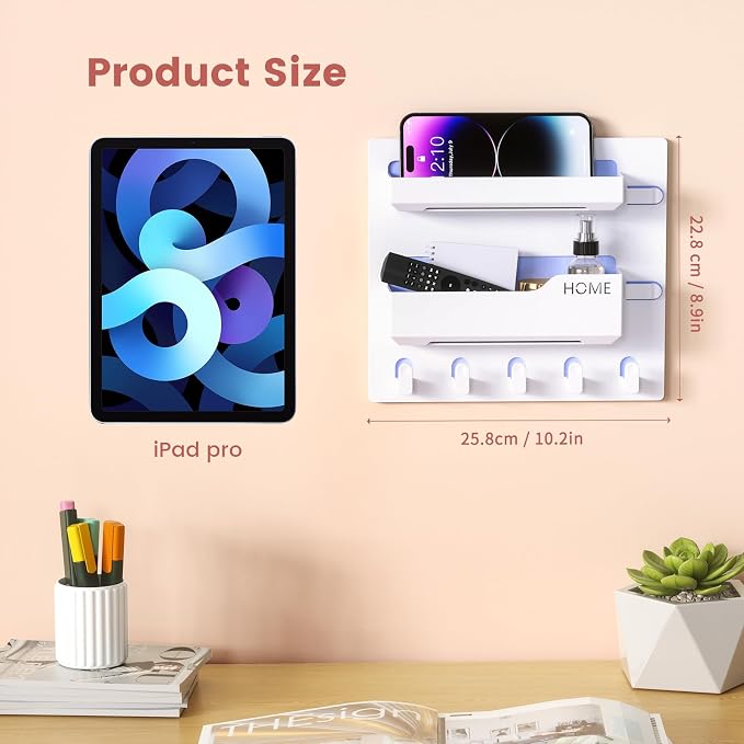 Bedside Shelf Wall Mount, Adhesive Bedside Shelf Accessories Organizer - Image 3