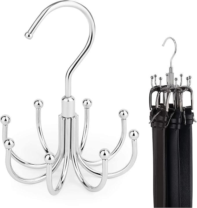 ZEDODIER Belt Hanger, Rotatable Belt Rack Closet Accessories Organizer by ZEDODIER