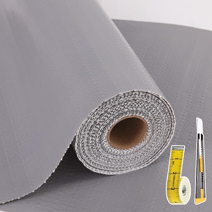 Shelf Liners for Kitchen Cabinets Non Adhesive Drawer Liner 17in x 30FT Pure by Adwann