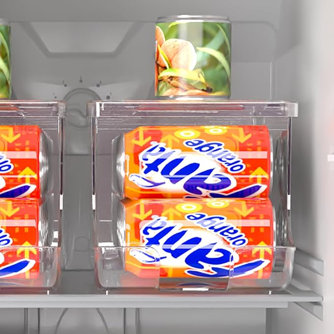 Soda Can Organizer for Refrigerator, Stackable Canned Food Pop Cans Container - Image 8