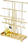 MyGift 5-Tier Gold Metal Jewelry Organizer Stand by MyGiftHome