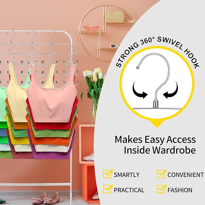 2 Pack Closet Organizers-and Storage, 6 Tier Tank Top Hangers Space Saving - Image 5