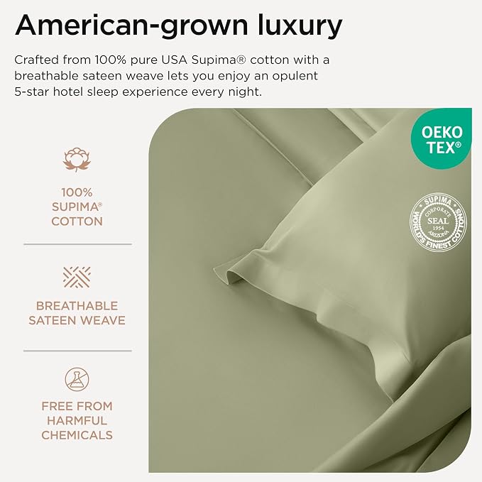 Threadmill Luxury Full Size Sheets | 656 Thread Count Certified Supima Cotton - Image 3