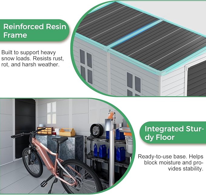 4x8 FT Plastic Storage Sheds Outdoor - Image 2
