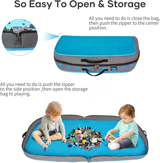 Toy Storage Organizer & Play Mat - Image 3