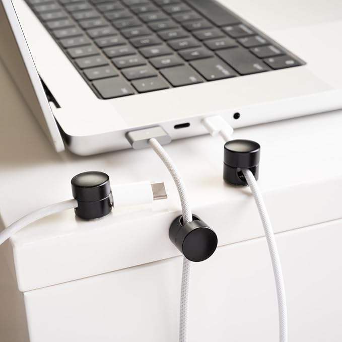 Cable Anchors for Desk Organization Black | Premium Aluminum Cord Organizers | - Image 2