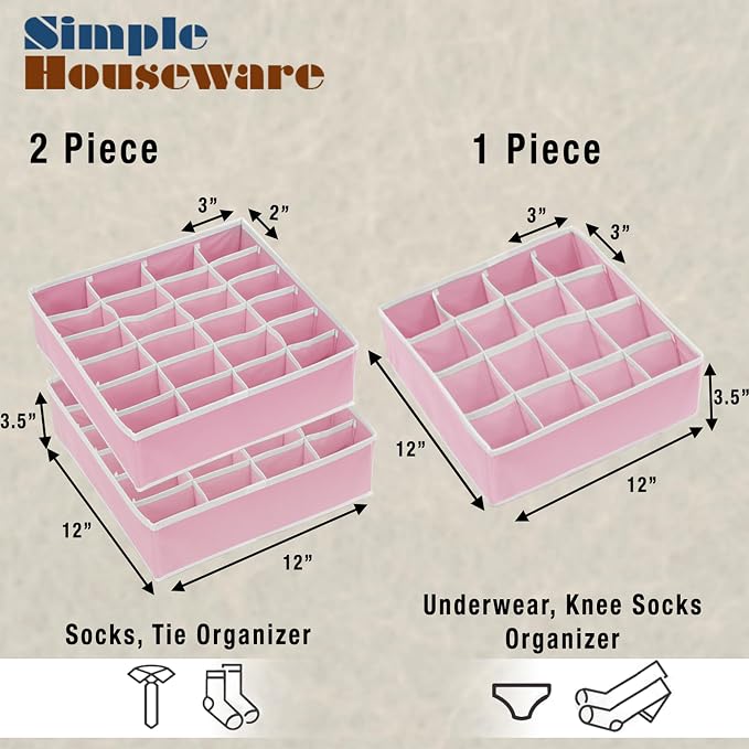 Simple Houseware Sock Drawer Organizer - Image 2