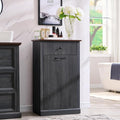 Modern Tilt-Out Laundry Hamper Cabinet, 10 Gallon Fluted Trash Can Cabinet by IFBUYFarmhouseFurniture
