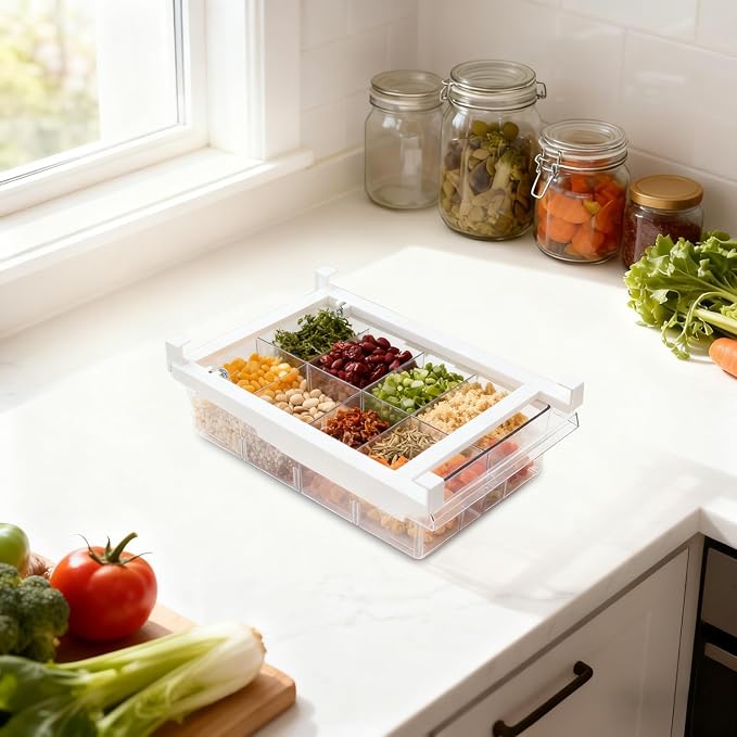 Fridge Drawer Organizer, Pull Out Shelf Storage Transparent Organizer - Image 4