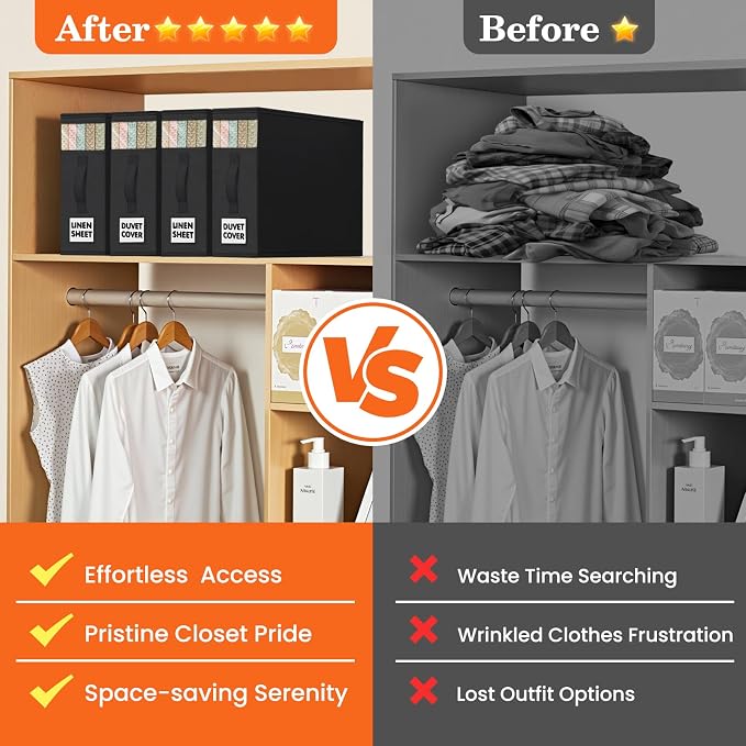 WOWBOX Sheet Organizers and Storage, Closet Bed Sheet Organizer Under Bed - Image 7