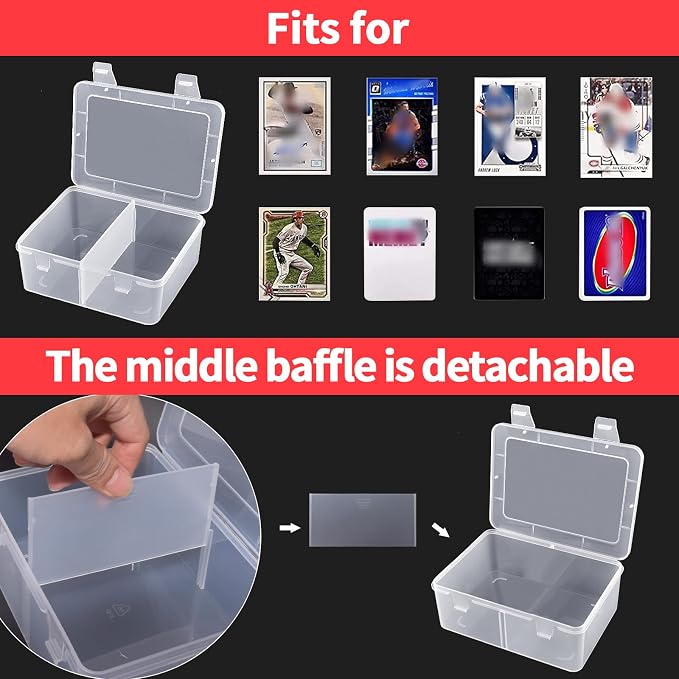 ALCYON 1600+ Baseball Card Storage Box, Sports Cards Holder Organizer Hard - Image 5