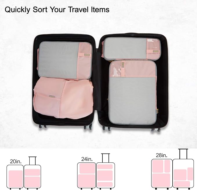 BAGSMART 6 Set /4 Set/2 Set Compression Packing Cubes - Image 3