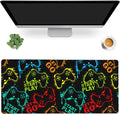 Desk Mat, Colourful Joystick Game Gaming Mouse Pad, XXL Extended Mouse Pad Mat by MIOAOSRT