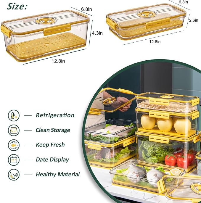 CottonColors Fridge Organizer, Food Storage Containers - Image 2