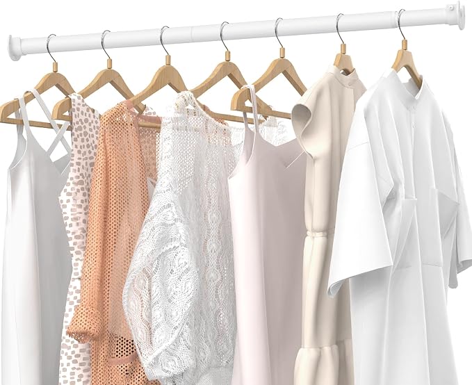Closet Rods for Hanging Clothes, 17 to 54 Inches Stepless Adjustable Metal - Image 9