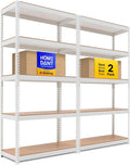 HOMEDANT 5 Tier Storage Shelves Adjustable Laminated Boltless Garage Metal by TheBestOrganizingSolution
