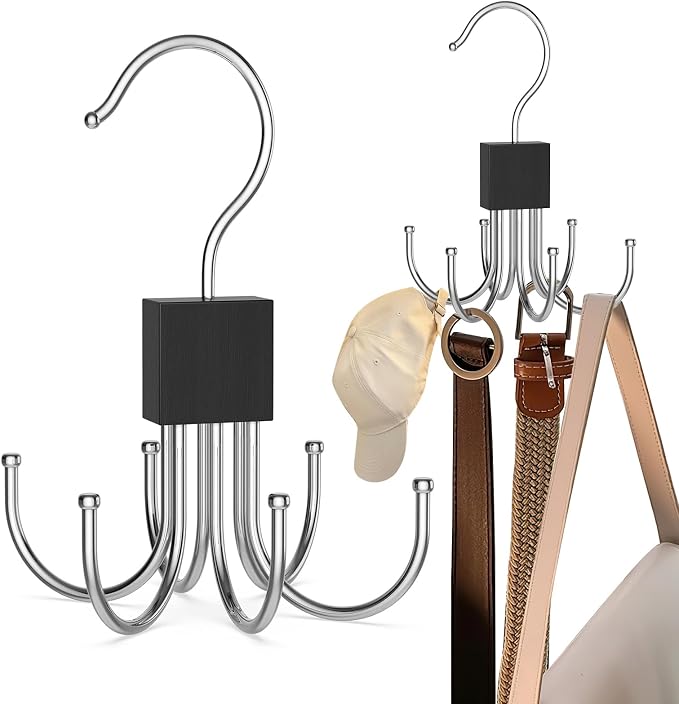 Multi-Purpose Rotatable Belt Hanger & Organizer by Hekmaden