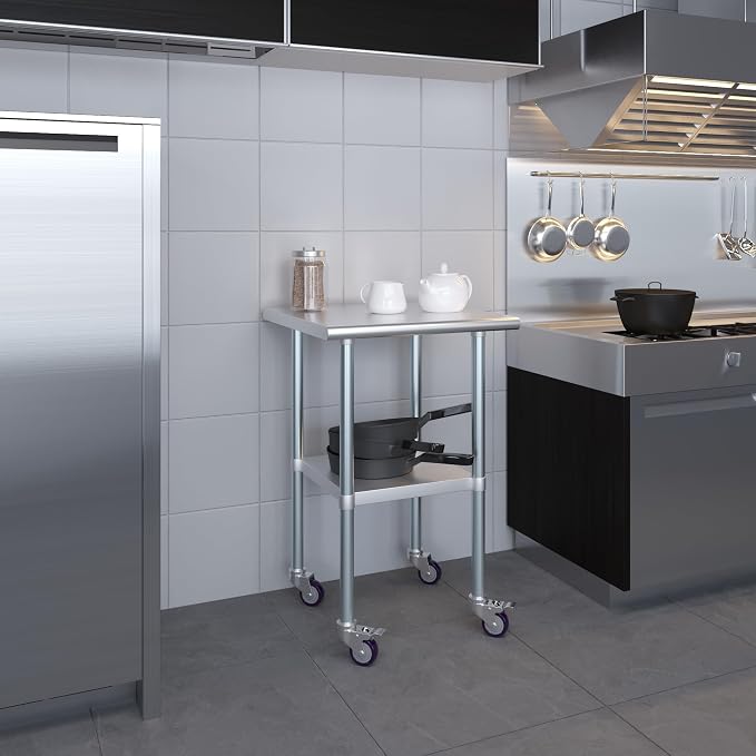 AmGood 24" x 24" Stainless Steel Work Table - Image 9