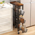 Honest Slim Storage Cart 4-Tier Slim Rolling Cart by HONESTOUTFITTERS