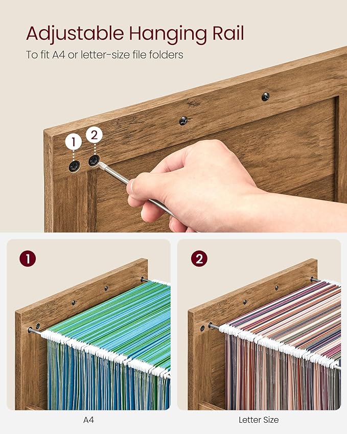 VASAGLE File Cabinet, Filing Cabinet - Image 5