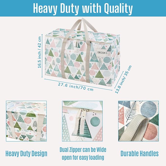 VENO 2 Pack Moving Bags and Large Christmas Storage Bins - Image 3