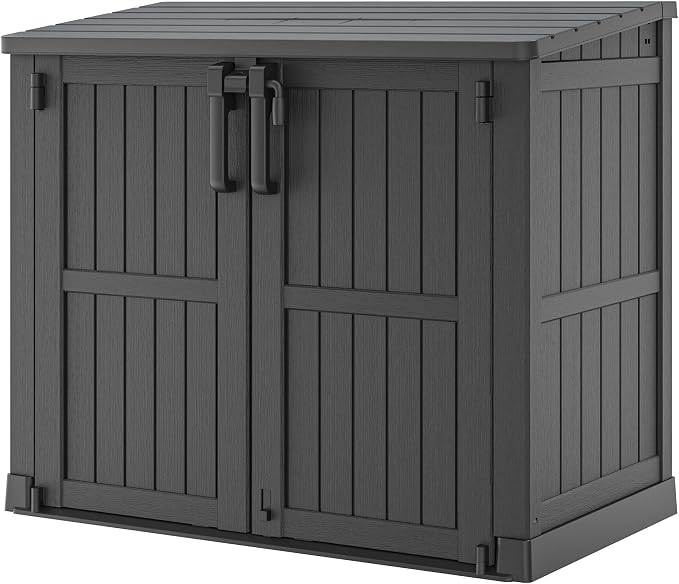 Outdoor Storage Shed 36 Cu. Ft. Resin Garden Horizontal Storage Extra Large by LHBGO