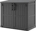 Outdoor Storage Shed 36 Cu. Ft. Resin Garden Horizontal Storage Extra Large by LHBGO