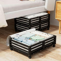 Bamboo Under Bed Storage Containers- Underbed Organizer by WISUCART