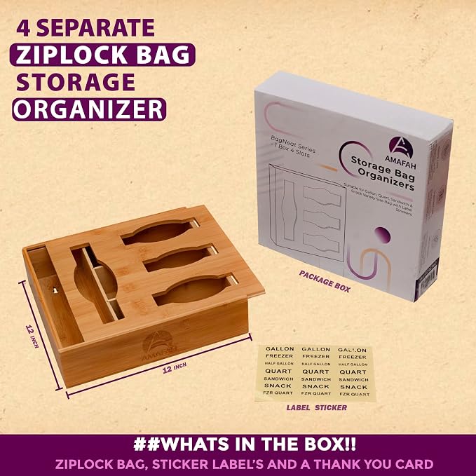 Ziplock Bag Organizer for Kitchen Organization – Premium Sandwich Bag Holder - Image 4