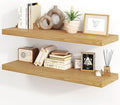 30 Inch Floating Shelves, Rustic Floating Wall Shelves 8 Inch Deep, 30 x 8 by FunMemories