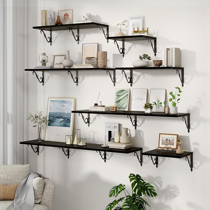 Fun Memories 40 Inch Floating Shelves Wall Mounted, 12 Inch Deep Wall Shelves - Image 6