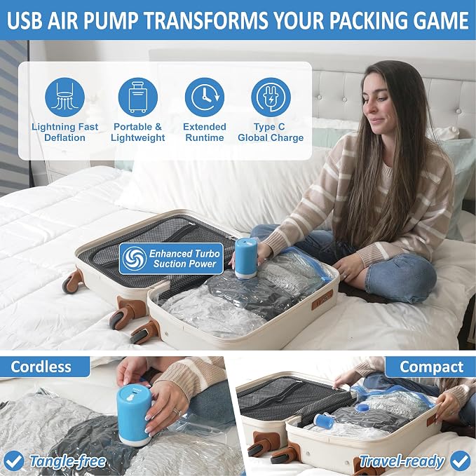 10 Pack Travel Vacuum Storage Bags - Image 3