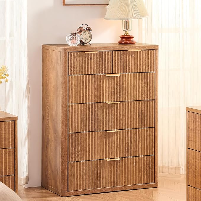 LEYAOYAO Fluted 6 Drawers Dresser - Image 3