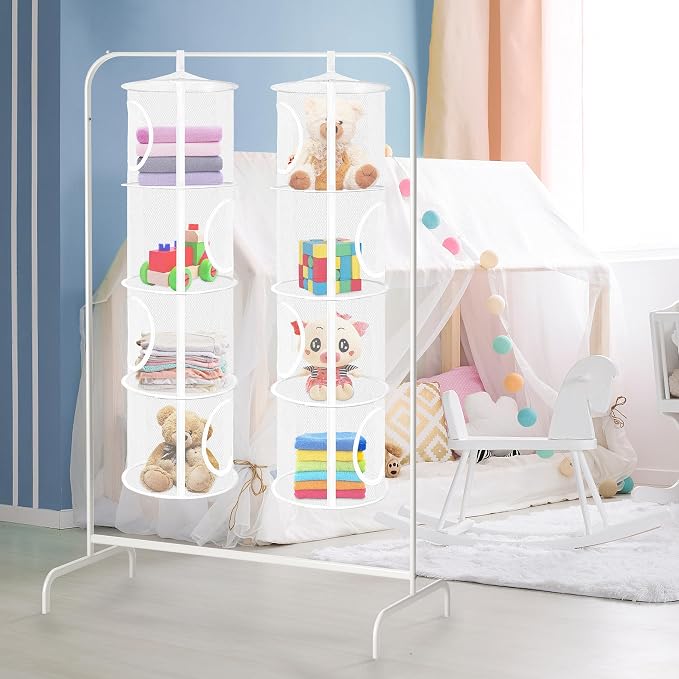Libeder Mesh Hanging Storage Space Saver Bags Organizer, Foldable Storage - Image 3
