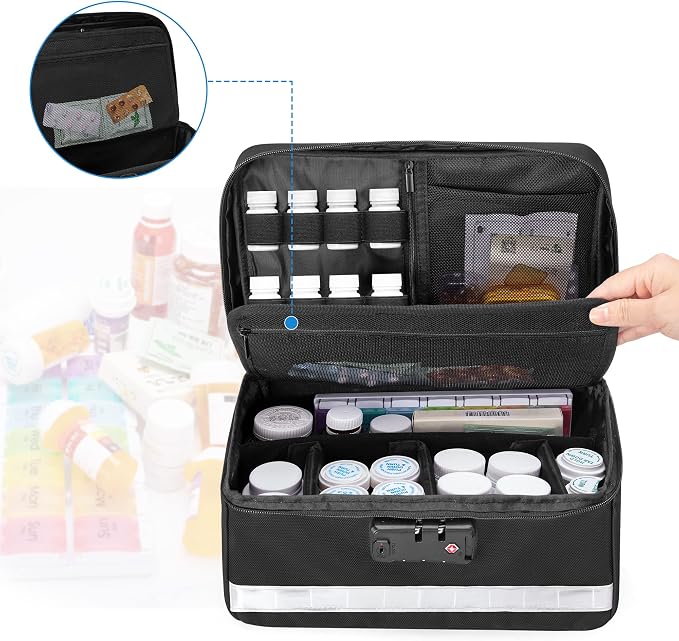 Damero Locking Pill Bottle Organizer - Image 4