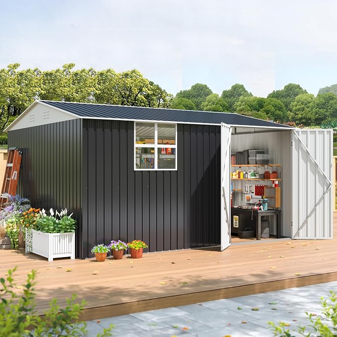 10x12 FT Outdoor Metal Storage Shed - Image 6