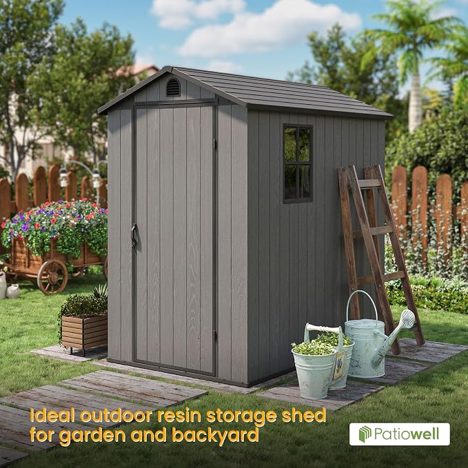 Patiowell 4' x 6' Outdoor Storage Shed - Image 2