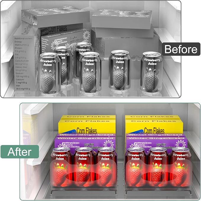 Freezer Organizer 12” Visible Fridge Organizer Rack - Image 6