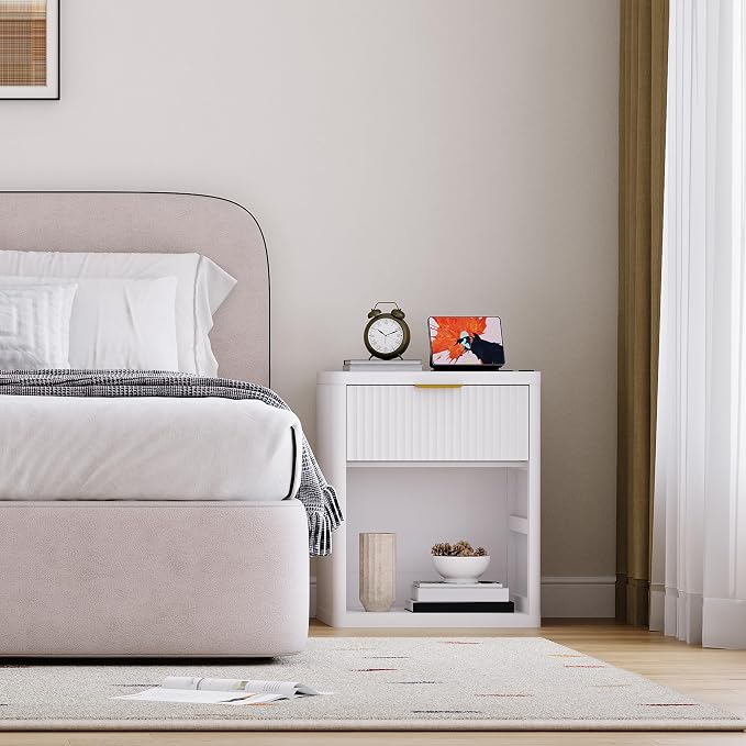 Fluted Nightstand Set of 2 - Image 2