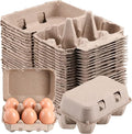 Half Dozen Vintage Egg Cartons 50 Pack, Blank Natural Pulp Egg Cartons 6 Count by LayHyand