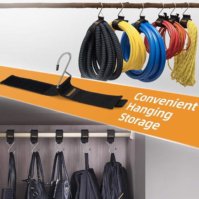 Extension Cord Organizer and Hanger, Trilancer Hook-and-Loop Storage Straps - Image 5