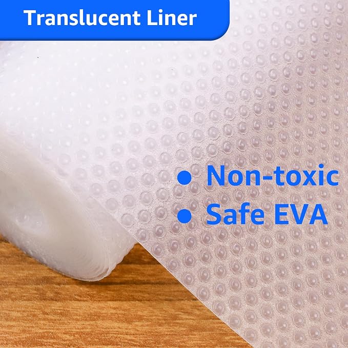 Clear Shelf Liners for Kitchen Cabinets: 19.8" Wide Large Waterproof Under Sink - Image 5