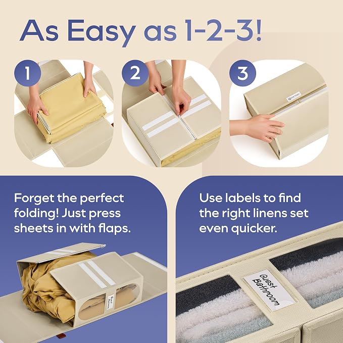 8x Bed Sheet Organizer Storage Boxes - Image 6
