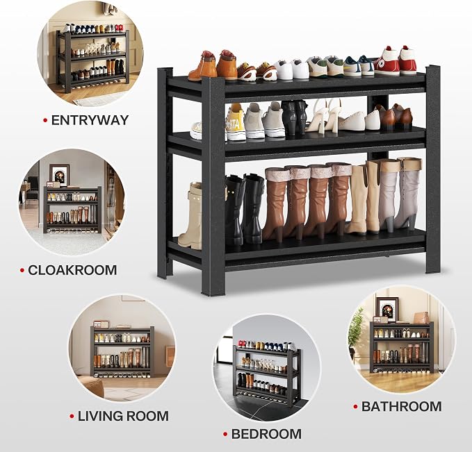 32'' shelving, Garage Metal Shelving Unit, Adjustable, Double-Layer Column - Image 8