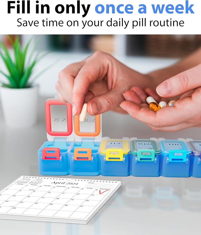 Weekly Pill Organizer 1 time a Day – Pill Box 7 Day - Image 6