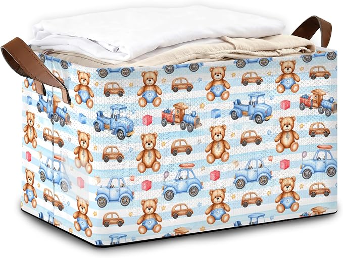 32L Large Storage Bins with Handles, Basket Organizer by Oeaskly