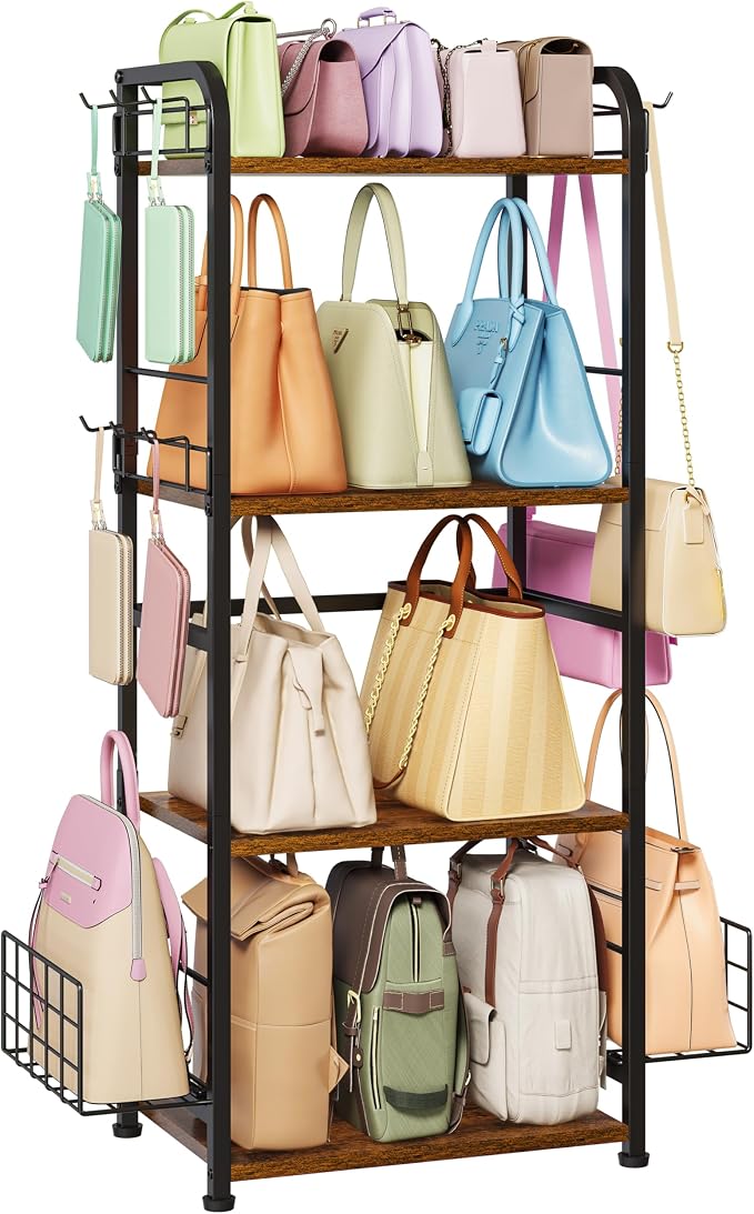 4-Tier Purse Organizer for Closet by HOOBRO