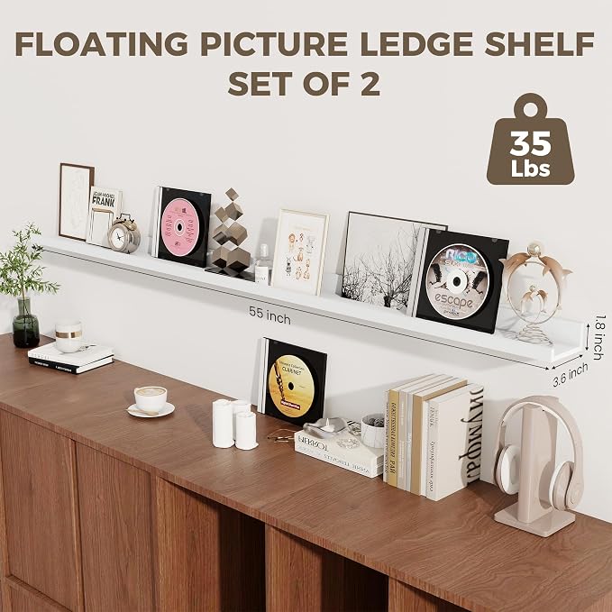 Axeman White Floating Shelves - Image 4