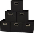 Household Essentials Foldable Fabric Storage Cubes 6-Pack – 11x11x11 Stackable by HouseholdEssentials