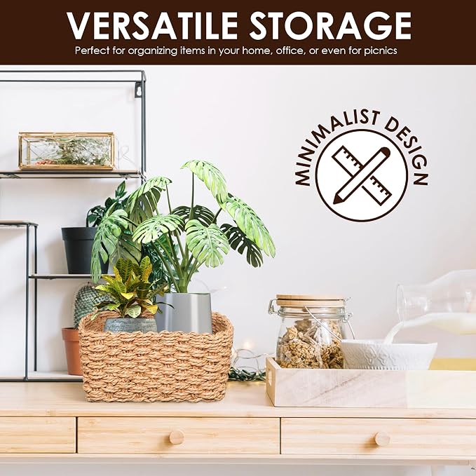 Wicker Storage Baskets For Organizing - Image 5